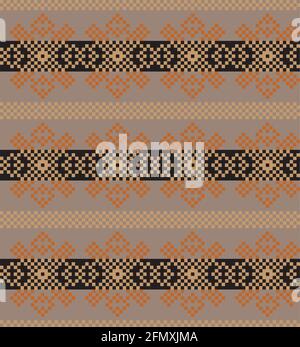 Christmas fair isle pattern background for fashion textiles, knitwear and graphics Stock Vector