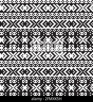 Christmas fair isle pattern background for fashion textiles, knitwear and graphics Stock Vector