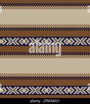 Christmas fair isle pattern background for fashion textiles, knitwear and graphics Stock Vector