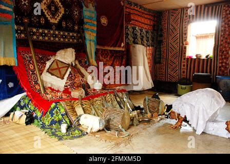 Osun Osogbo Shrine: A Devotee praying at the shrine. Stock Photo