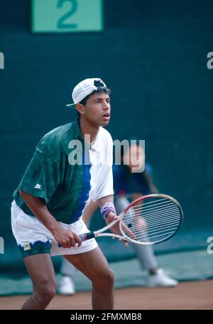 Egyptian tennis player Tamer El-Sawy, 1990s Stock Photo