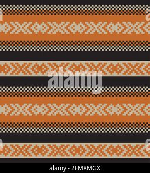 Christmas fair isle pattern background for fashion textiles, knitwear and graphics Stock Vector