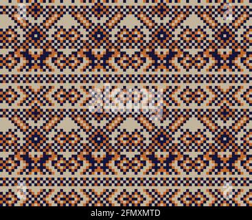Christmas fair isle pattern background for fashion textiles, knitwear and graphics Stock Vector