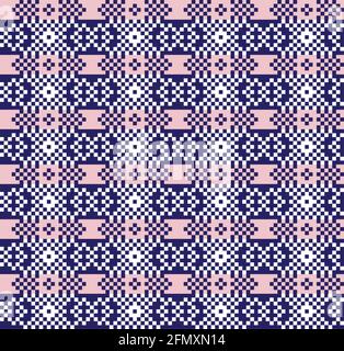 Christmas fair isle pattern background for fashion textiles, knitwear and graphics Stock Vector