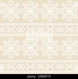 Christmas fair isle pattern background for fashion textiles, knitwear and graphics Stock Vector