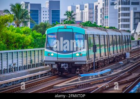 Kaohsiung, Taiwan 7/27/2019   Kaohsiung MRT World Games Station Platforms MRT Trains Stock Photo