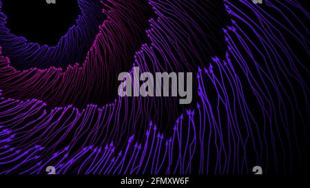 Tunnel background with many purple pink circles vector illustration. Stock Vector