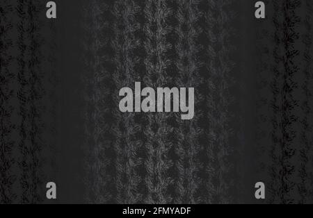 Luxury black metal gradient background with distressed weaving fabric, textile, knitted sweater texture. Vector illustration Stock Vector