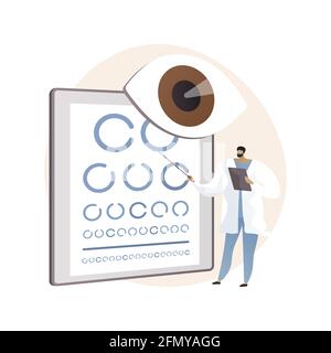 Vision screening abstract concept vector illustration. Stock Vector