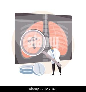 Lower respiratory infections abstract concept vector illustration. Stock Vector