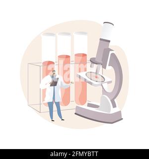Blood testing abstract concept vector illustration. Medical testing ...