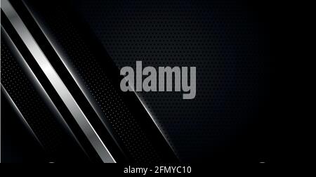 Perforated dark background with metal inserts - Vector illustration Stock Vector