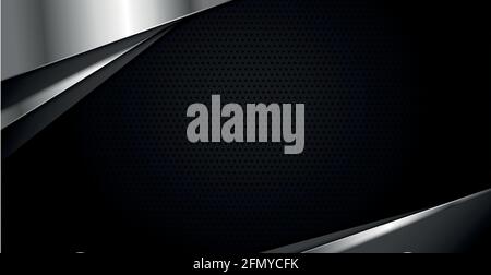 Perforated dark background with metal inserts - Vector illustration Stock Vector
