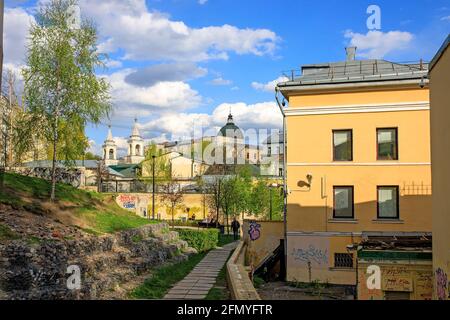Moscow, Russia - 08 May, 2021, View of old Moscow from Gorka park Stock Photo