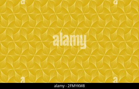 Yellow seamless geometric pattern. Abstract background for wallpaper, texture, fabric and other designs. 4K Resolution. Gold. Golden. Vector. Stock Vector