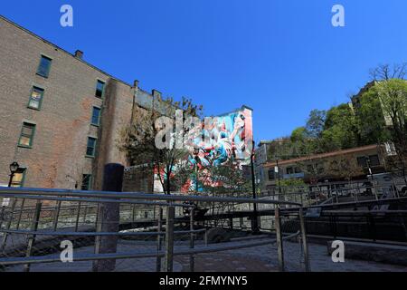 Mill St. Plaza Yonkers New York Stock Photo