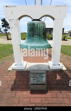 1896 lighthouse bell at the Long Island Maritime Museum West Sayville New York Stock Photo