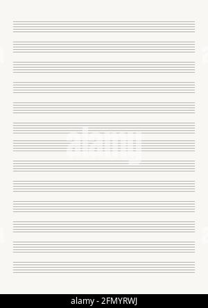Music note stave a4 sheet Stock Vector Image & Art - Alamy
