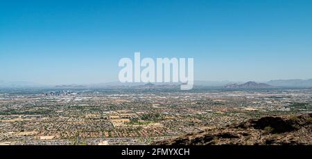 Phoenix Arizona the valley of the sun from South Mountain Stock Photo