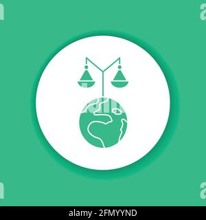 Equality black glyph icon. Eco friendly. Environment care. Sign for web page, app. UI UX GUI design element. Stock Vector