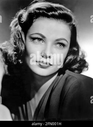 GENE TIERNEY (1920-1991) American film and stage actress about 1943 Stock Photo