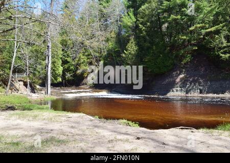 Gentilly river regional park in souther Quebec Stock Photo