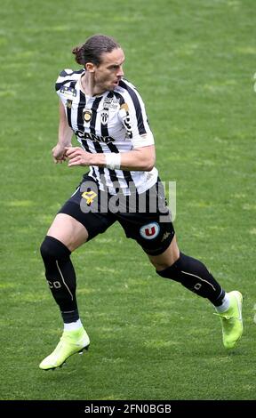 Mateo Pavlovic of Angers during the French championship Ligue 1 football match between Angers SCO and Dijon FCO (DFCO) on May 9, 2021 at Stade Raymond Kopa in Angers, France - Photo Jean Catuffe / DPPI Stock Photo