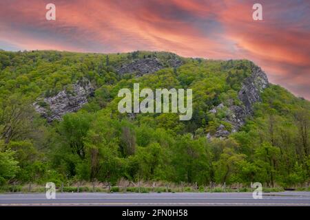 USA Pennsylvania New Jersey - Delaware Water Gap - Appalachian Mountain ...
