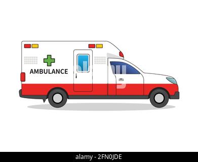 Ambulance vector illustration on white background Stock Vector