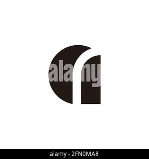 letter a lowercase geometric simple logo vector Stock Vector
