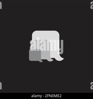gradient bubbles talk square colorful design vector Stock Vector