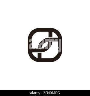 letter rl square linked wire logo vector Stock Vector