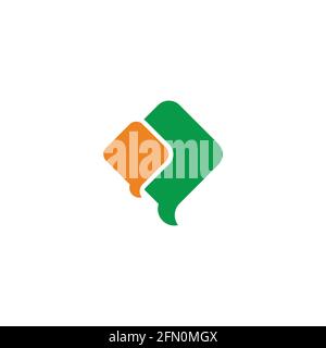 simple flying kite geometric colorful design logo vector Stock Vector