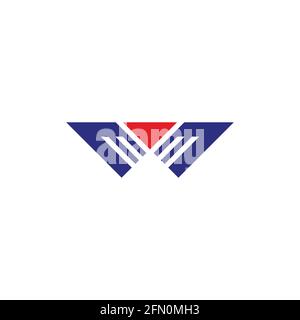 wings eagle letter m hero concept logo vector Stock Vector