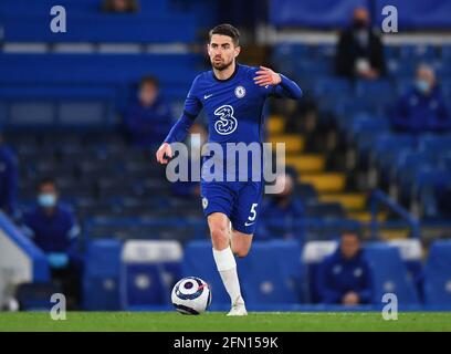 London, UK. 12th May, 2021. 12th May 2021 - Chelsea v Arsenal - Premier League - Stamford Bridge - London Chelsea's Jorginho during the Premier League match against Arsenal. Picture Credit : Credit: Mark Pain/Alamy Live News Stock Photo