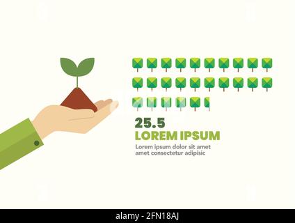 Planting tree infographic. Vector Illustration Stock Vector