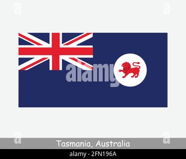 Tasmania Australia Flag. Flag of TAS, AU. Tassie Australian State Banner. EPS Vector Illustration File Stock Vector