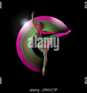 Abstract desing, concept of sport, action, motion in sport Stock Photo