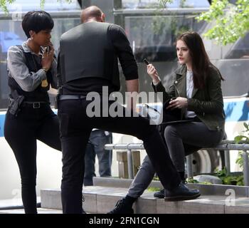 Danielle Moné Truitt and Ainsley Seiger attends NBC's "Law & Order
