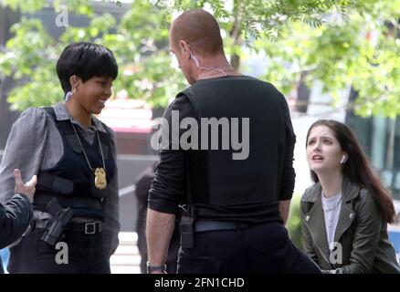 Danielle Moné Truitt, Christopher Meloni and Ainsley Seiger attend NBC