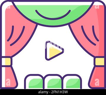 Premiere RGB color icon Stock Vector