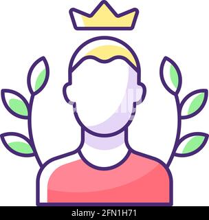 Premium subscriber RGB color icon Stock Vector