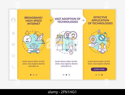 Successful digital inclusion onboarding vector template Stock Vector