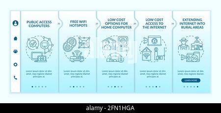 Digital inclusion measures onboarding vector template Stock Vector