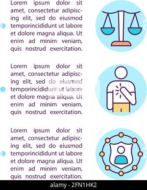 Corporate values concept line icons with text Stock Vector