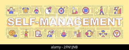 Self management word concepts banner Stock Vector