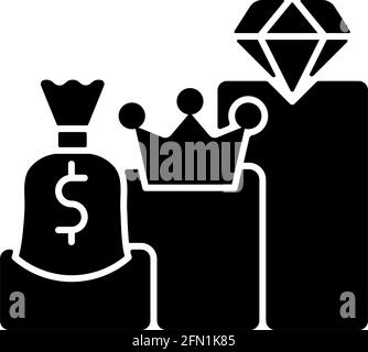 Subscription plans black glyph icon Stock Vector