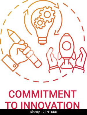 Commitment to innovation concept icon Stock Vector