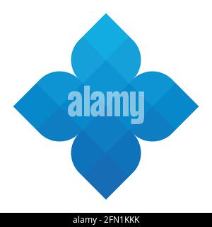 Abstract pixelized mosaic logo design Stock Vector