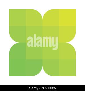 Abstract pixelized mosaic logo design Stock Vector